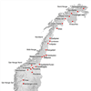 Oversikt over fjellrevområdene i Norge. Kart: NINA