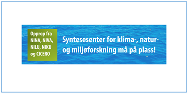 Syntesesenter for klima-, natur- og miljøforskning må på plass!