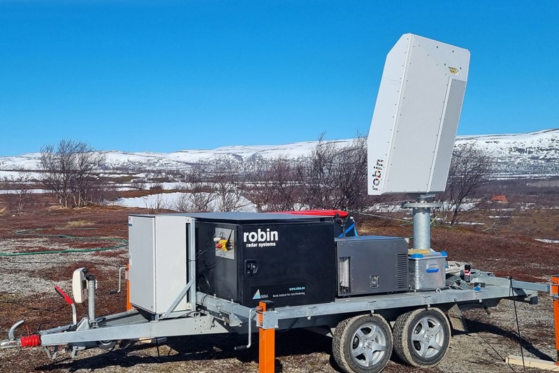 One of NINAs avian radars - ROBIN 3D MAX Radar System. Photo: Øyvind Hamre/NINA